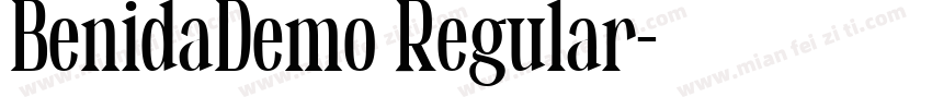 BenidaDemo Regular字体转换